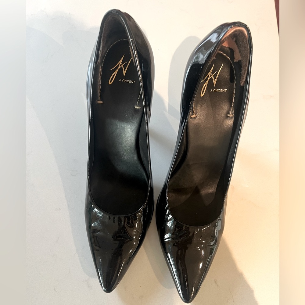 J Vincent Black Patent leather heels